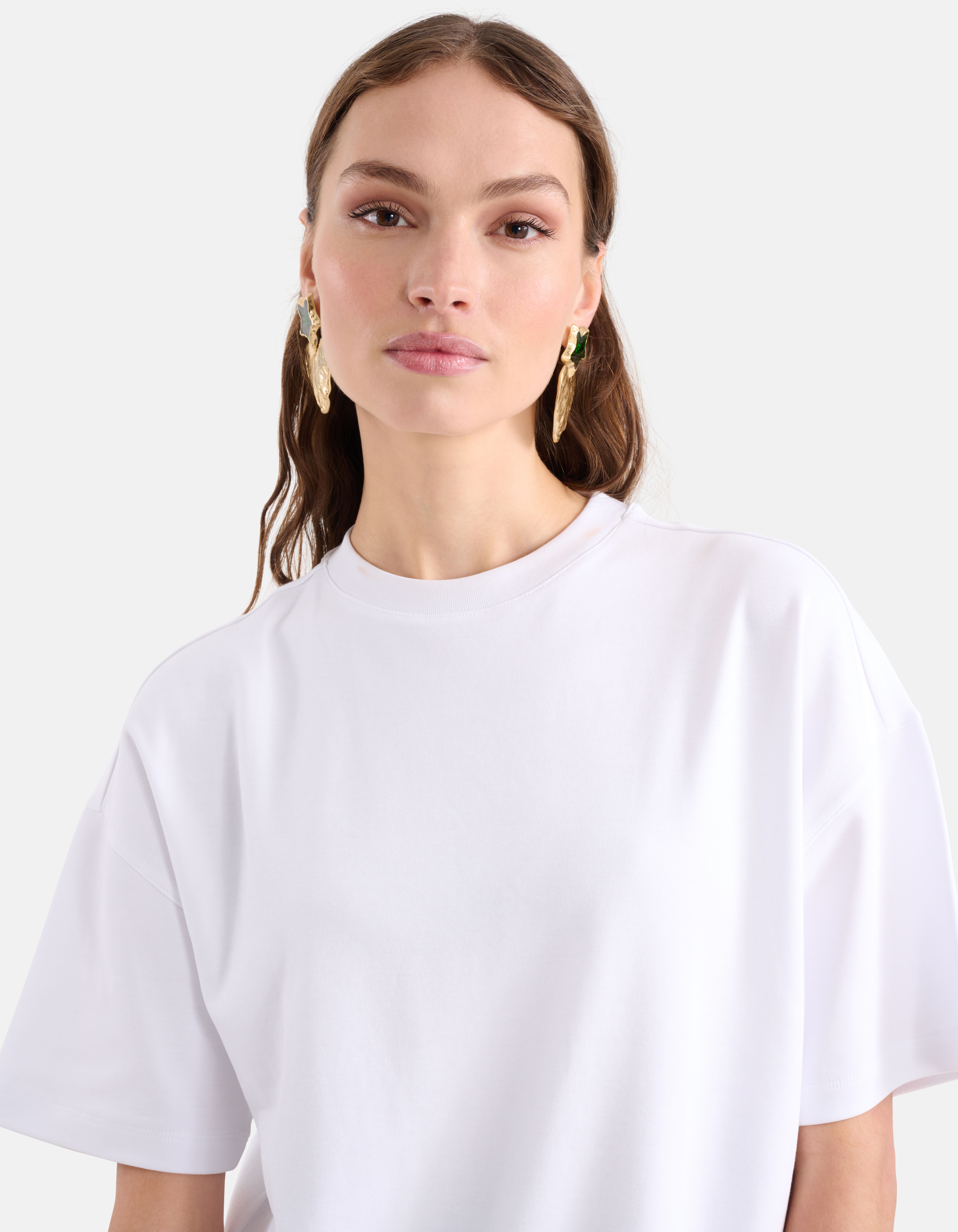 Oversized T shirt Wit Shoeby