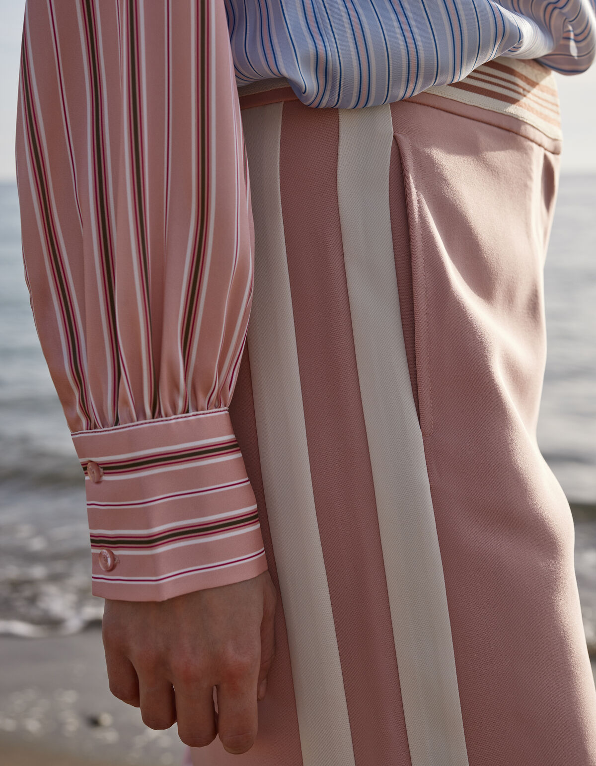 Printed Pinstripe Blouse SHOEBY WOMEN