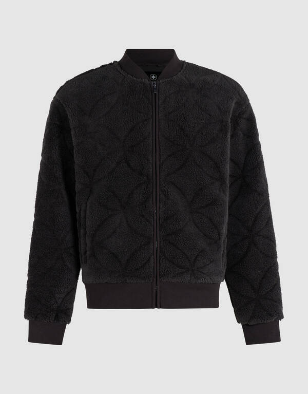Teddy Jacquard Bomber Jack Donkergrijs SHOEBY MEN