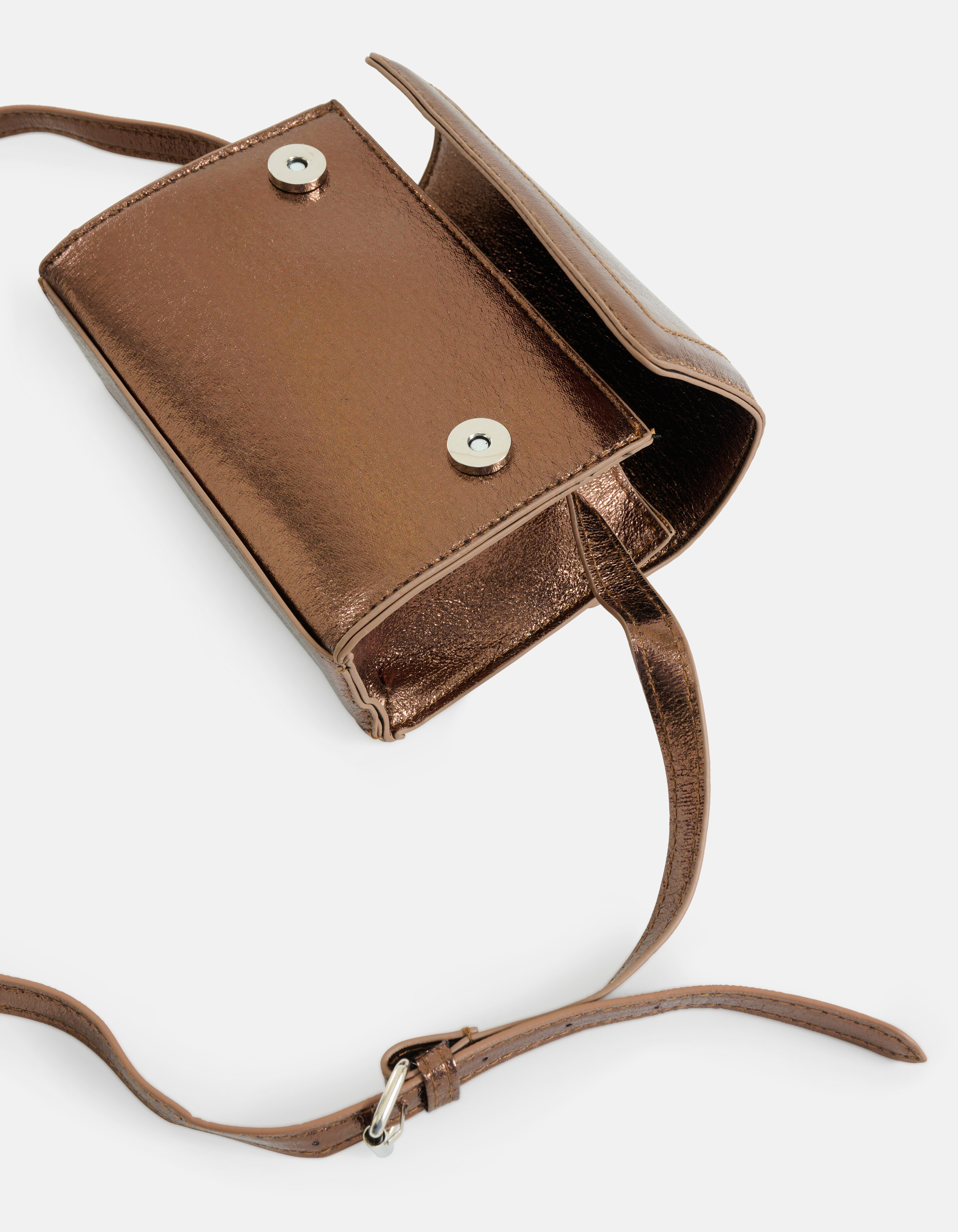 Metallic Mini Tas Bruin SHOEBY ACCESSOIRES