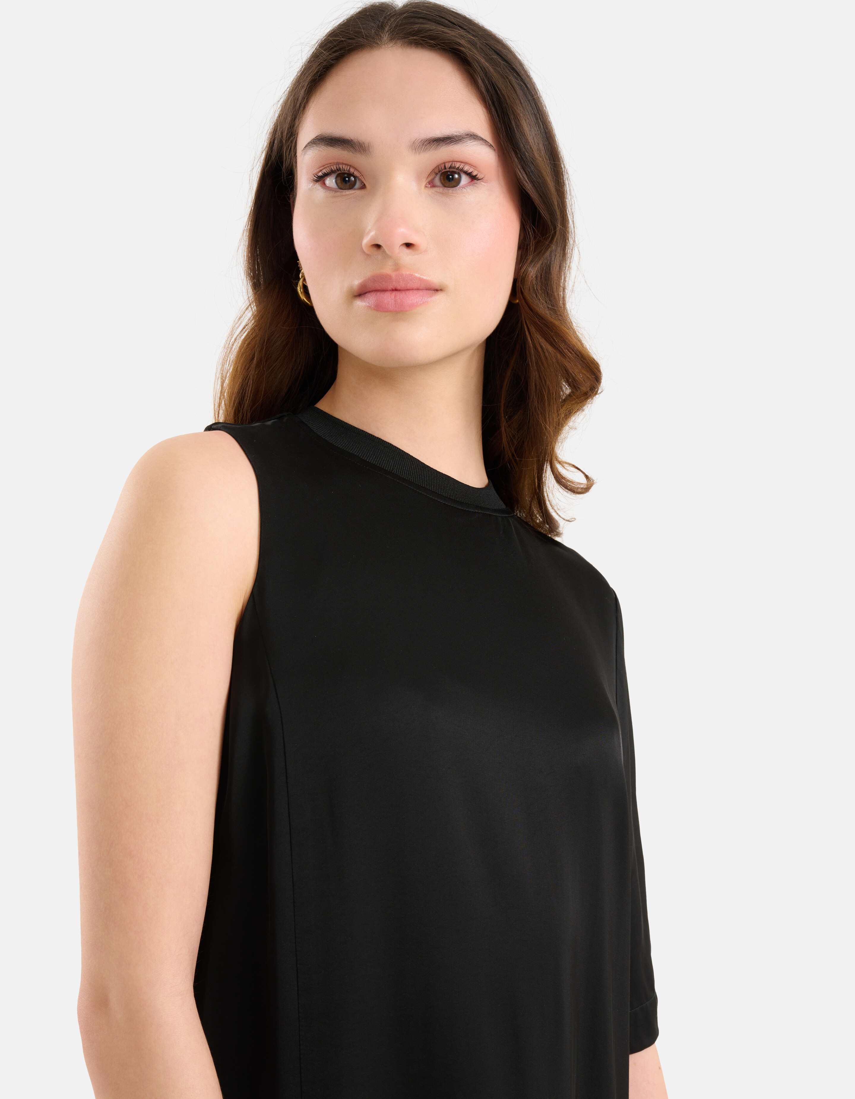 Satijnen T-shirt Jurk Zwart SHOEBY WOMEN