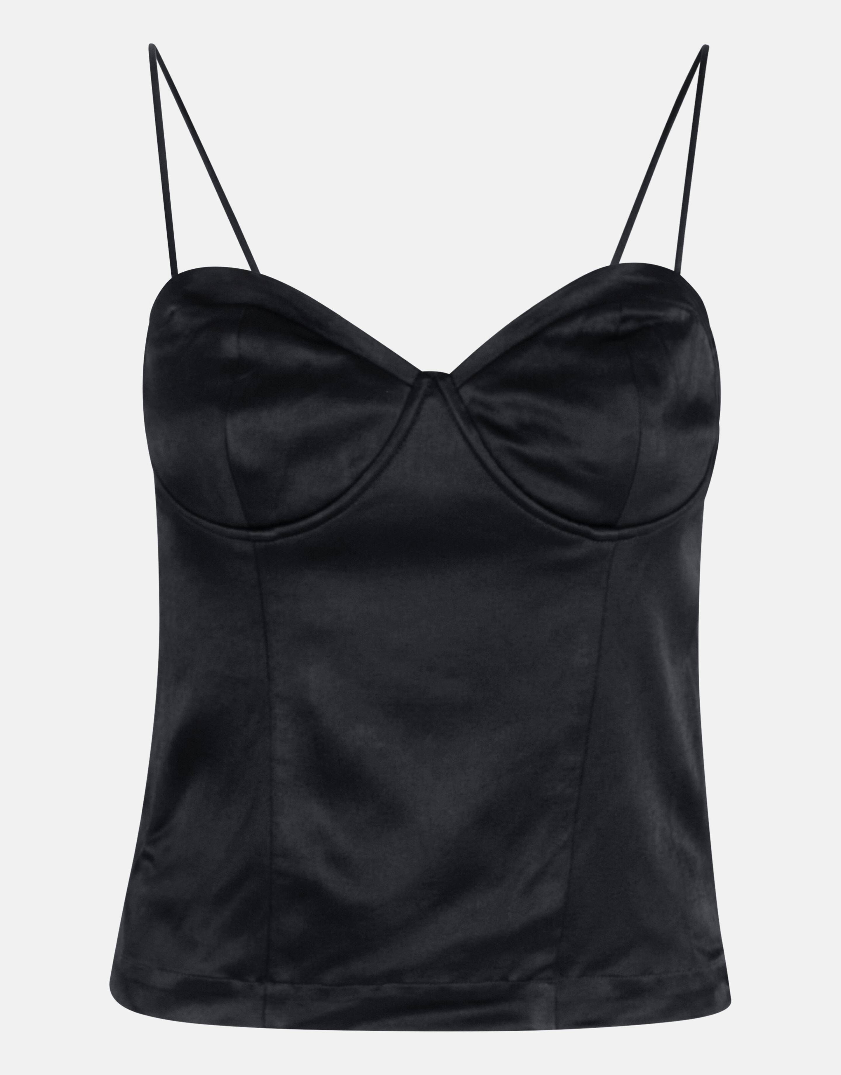 Satijnen Corset Top Zwart SHOEBY WOMEN
