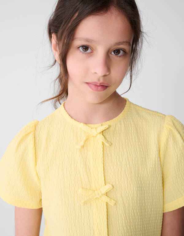 Strik Stripe Blouse Lichtgeel SHOEBY GIRLS