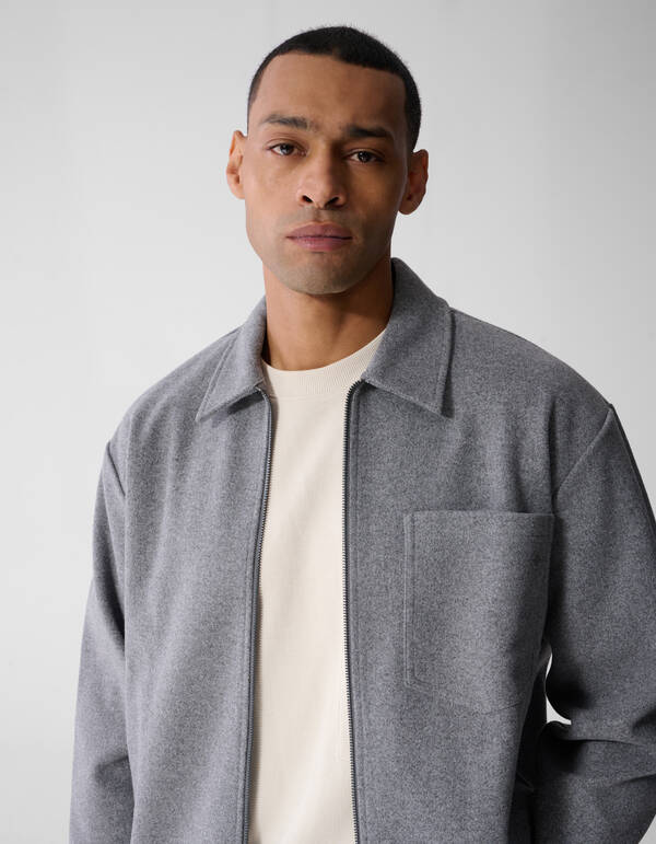Melange Overshirt Grijs SHOEBY MEN