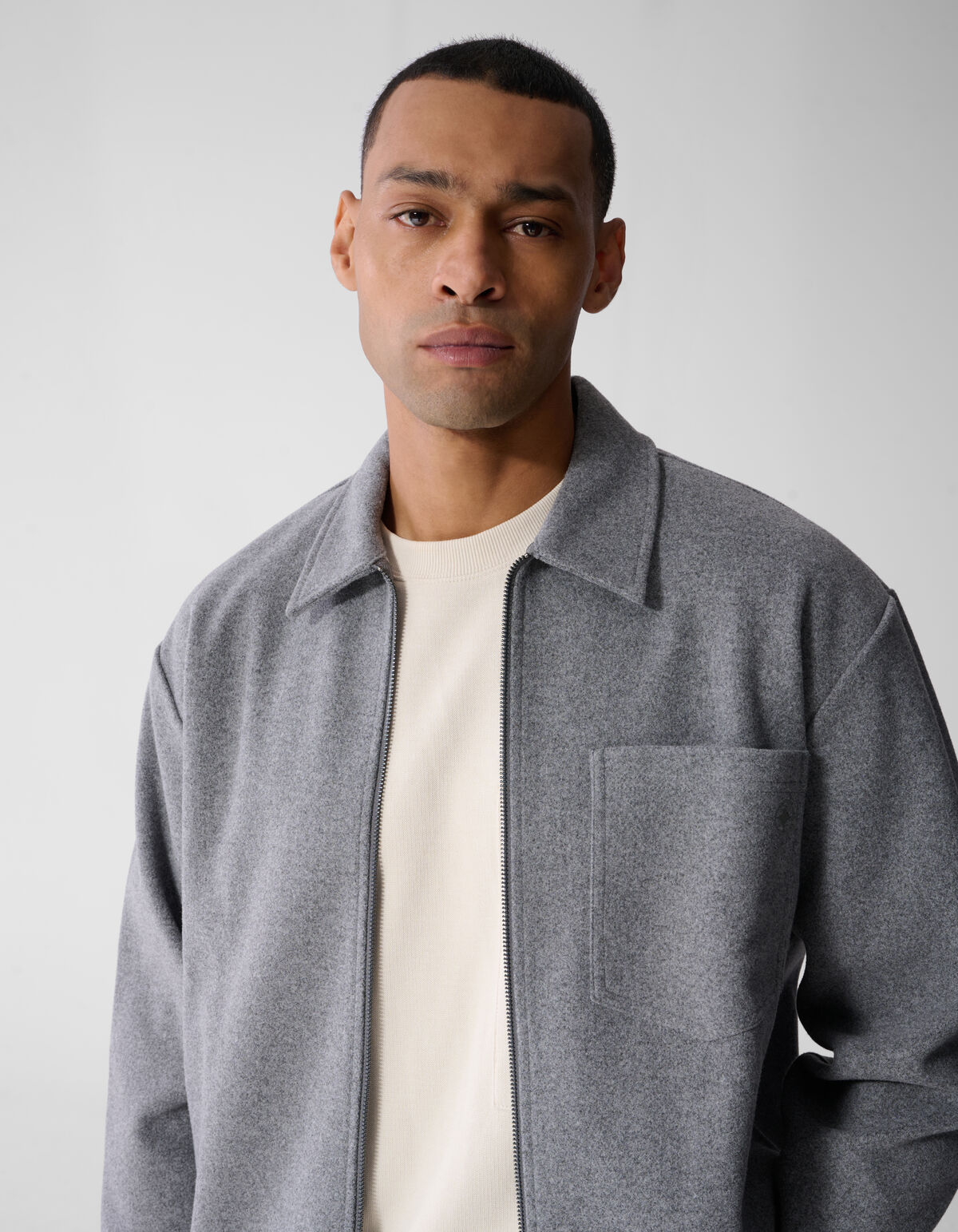 Melange Overshirt Grijs SHOEBY MEN