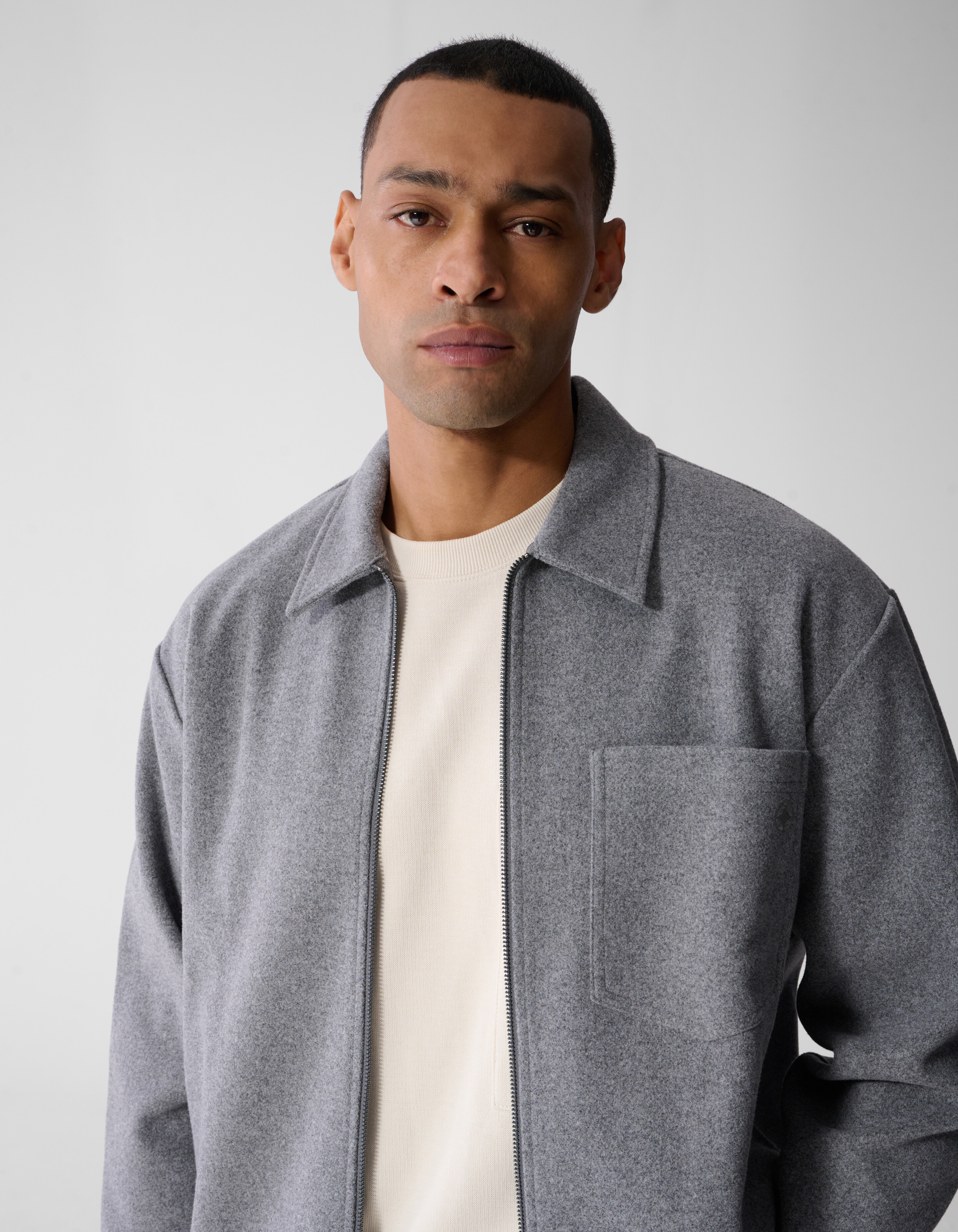 Melange Overshirt Grijs SHOEBY MEN