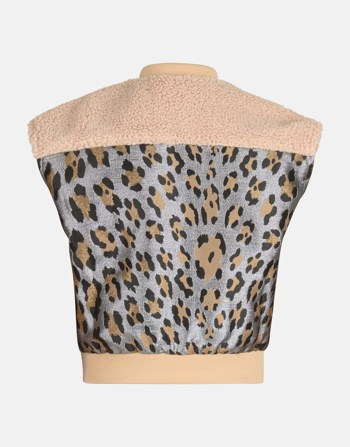 Leopard Teddy Gilet Gebroken Wit SHOEBY GIRLS