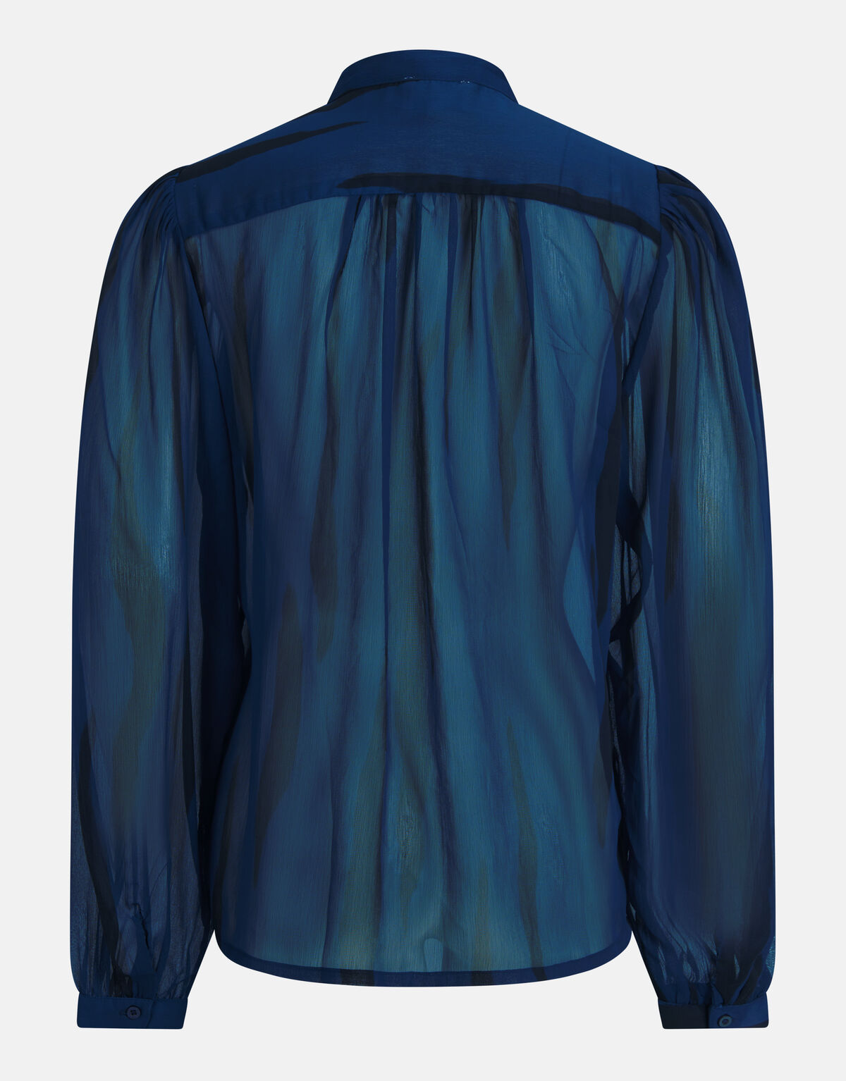 Two Tone Print Blouse Donkerblauw SHOEBY WOMEN