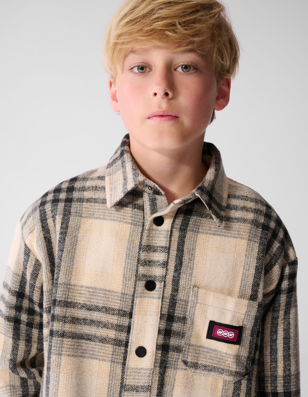 Destroyed Check Overshirt Gebroken Wit/Zwart SHOEBY BOYS