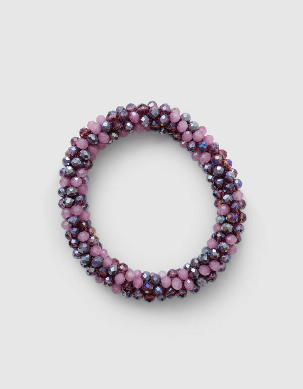 Beaded Haarelastiek Paars SHOEBY ACCESSOIRES