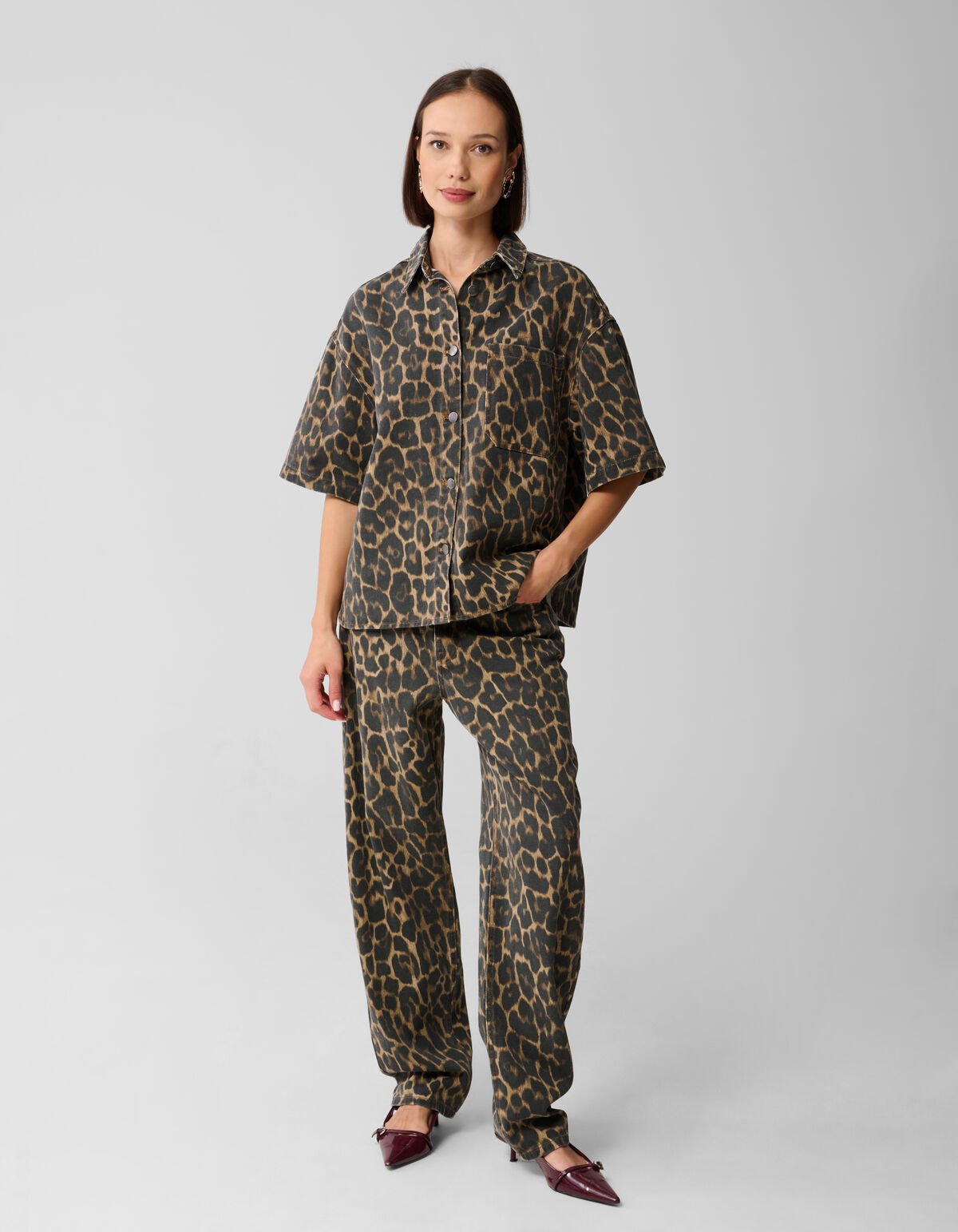Jaguar Denim Blouse Bruin SHOEBY WOMEN