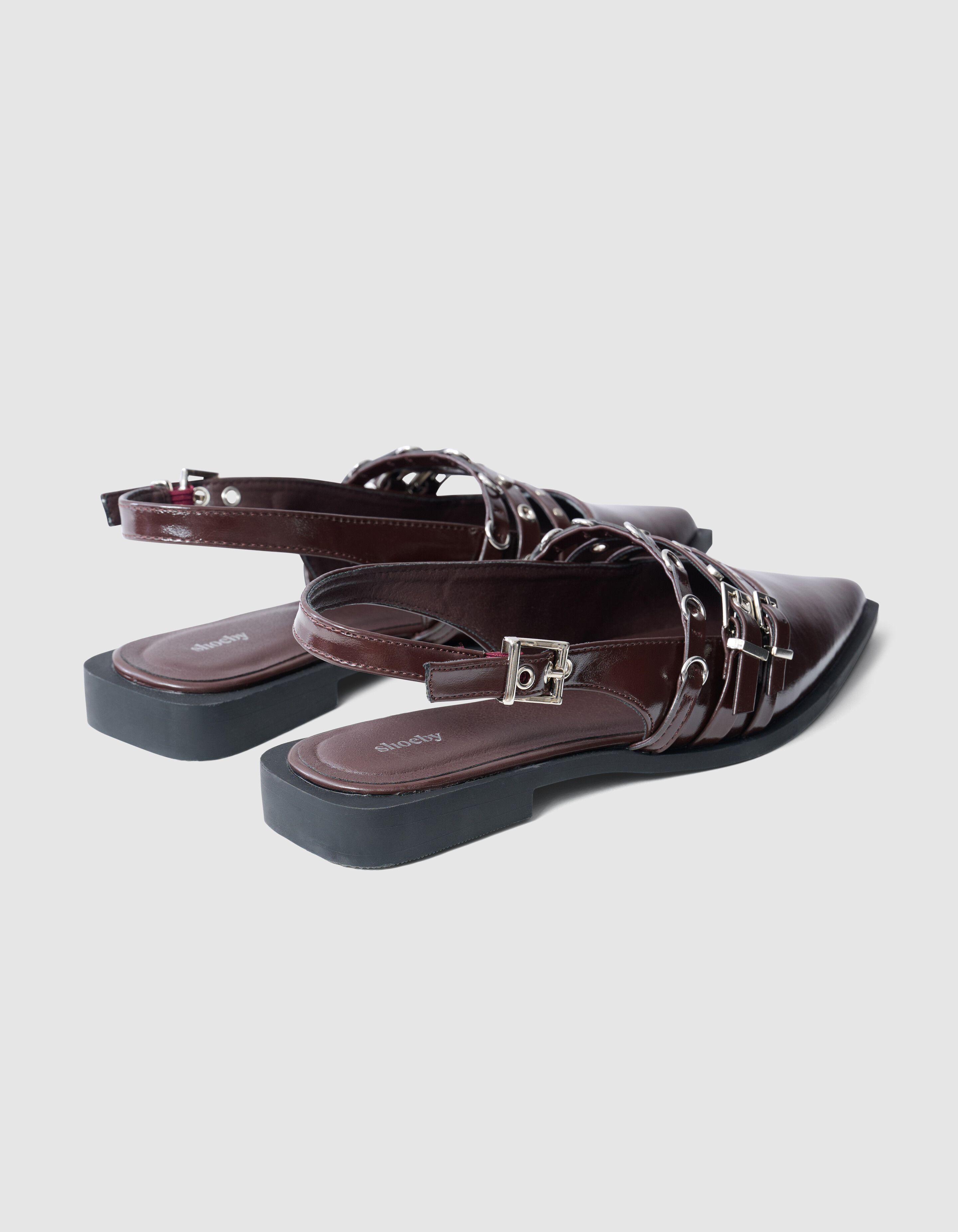 Gesp Slingback Donkerrood SHOEBY SHOES