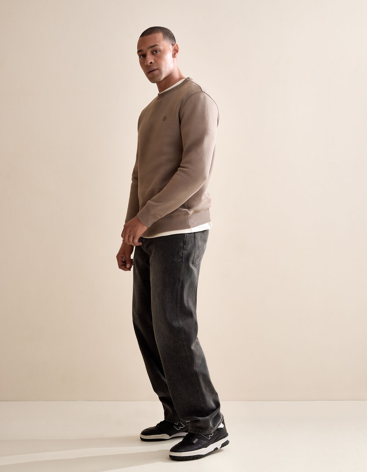Baggy Fit Jeans Donkergrijs L33 SHOEBY MEN