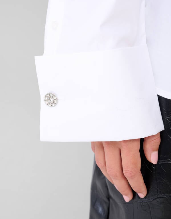 Oversized Poplin Blouse Wit SHOEBY WOMEN