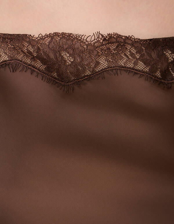 Satijnen Top Bruin SHOEBY WOMEN