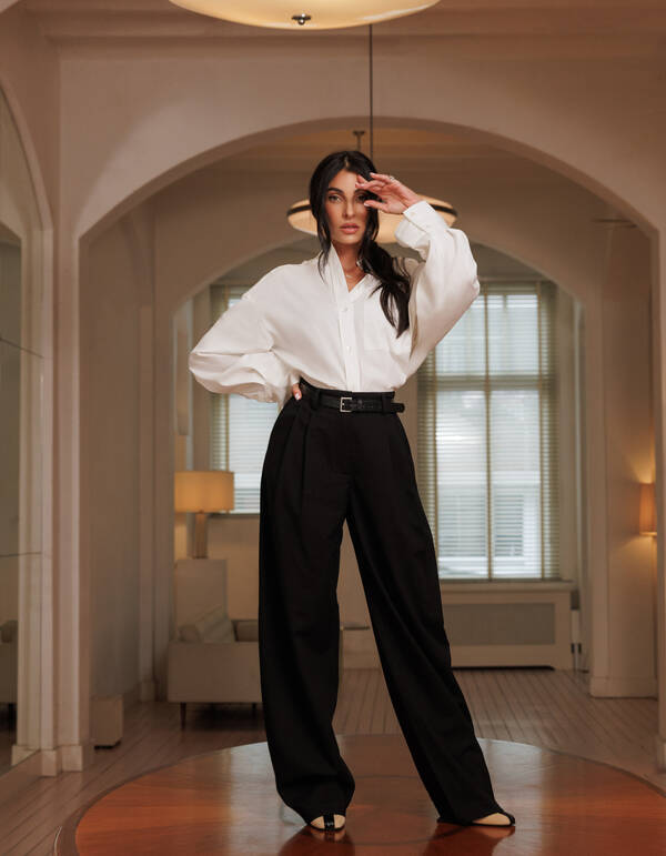 Loose Fit Pantalon Zwart By Anna SHOEBY WOMEN