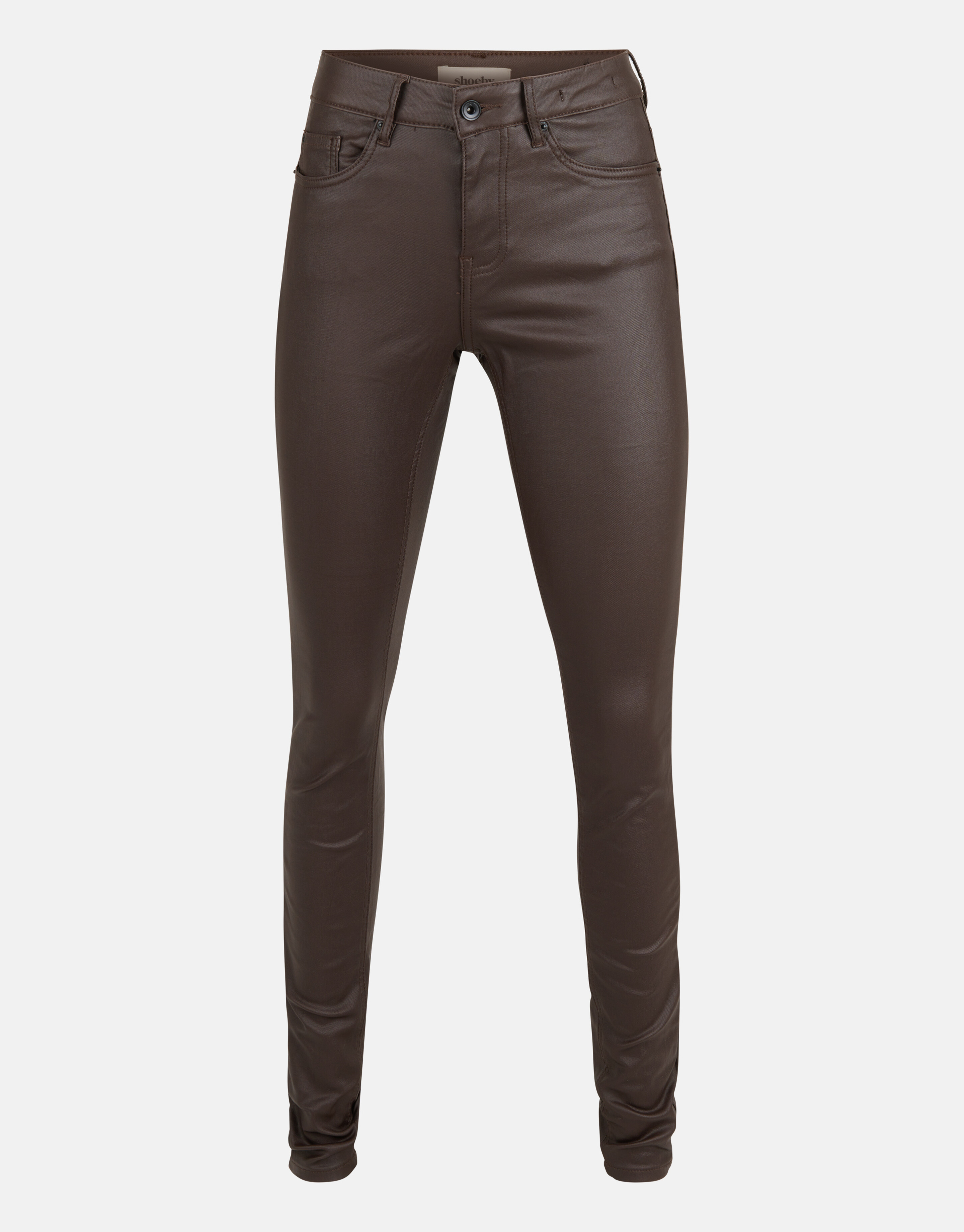 Coated Broek Donkerbruin Eksept