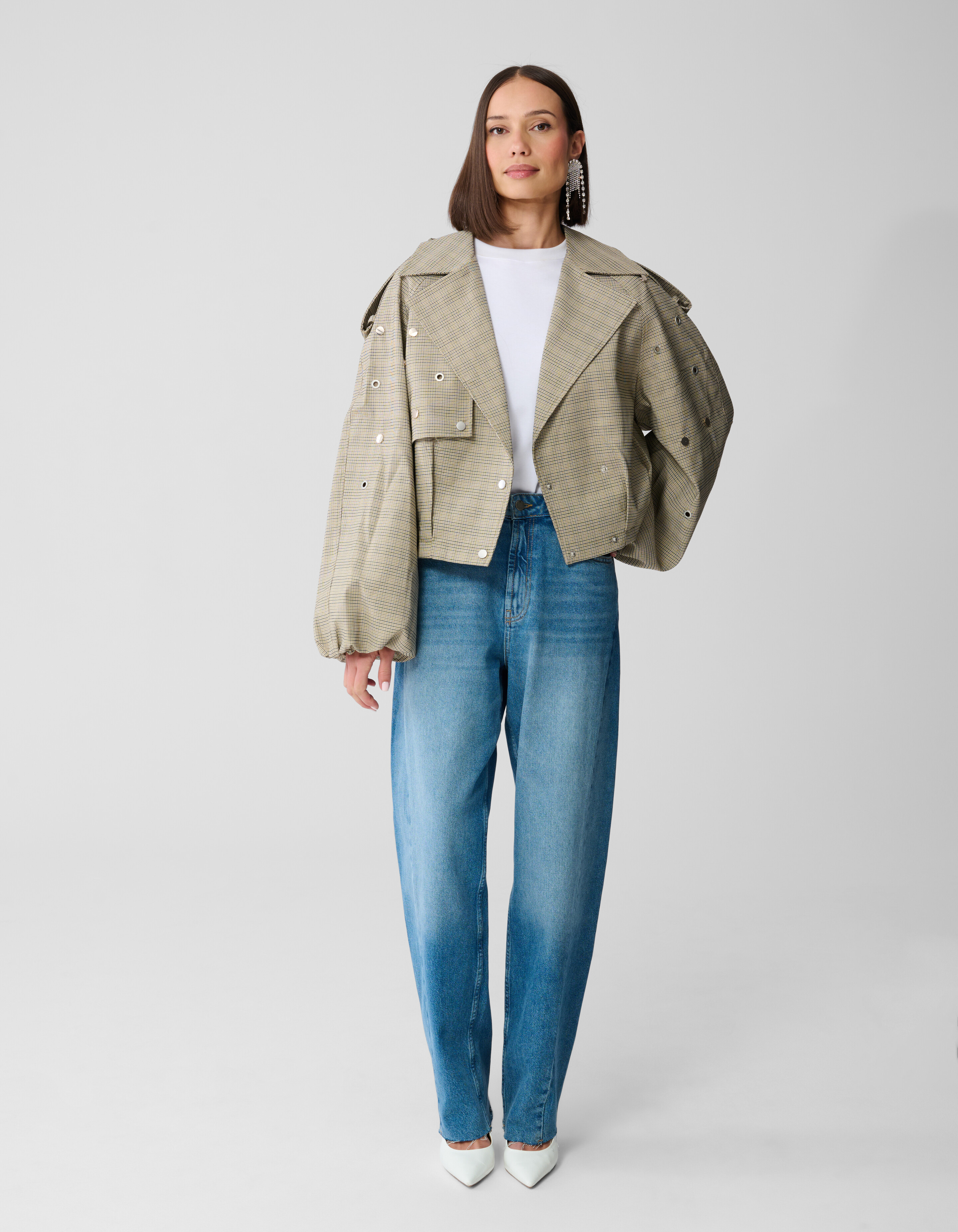 Ruiten Studs Trench Jas Lichtbruin SHOEBY WOMEN