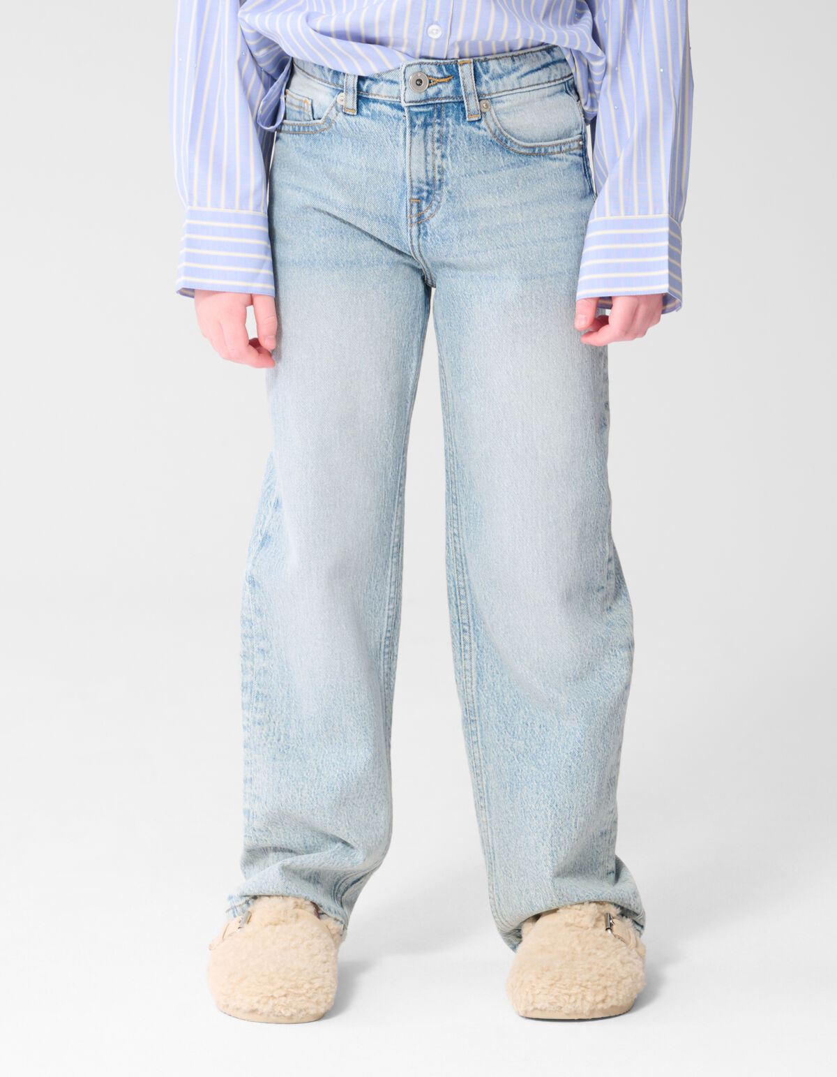 Baggy Fit Jeans Lichtblauw SHOEBY GIRLS