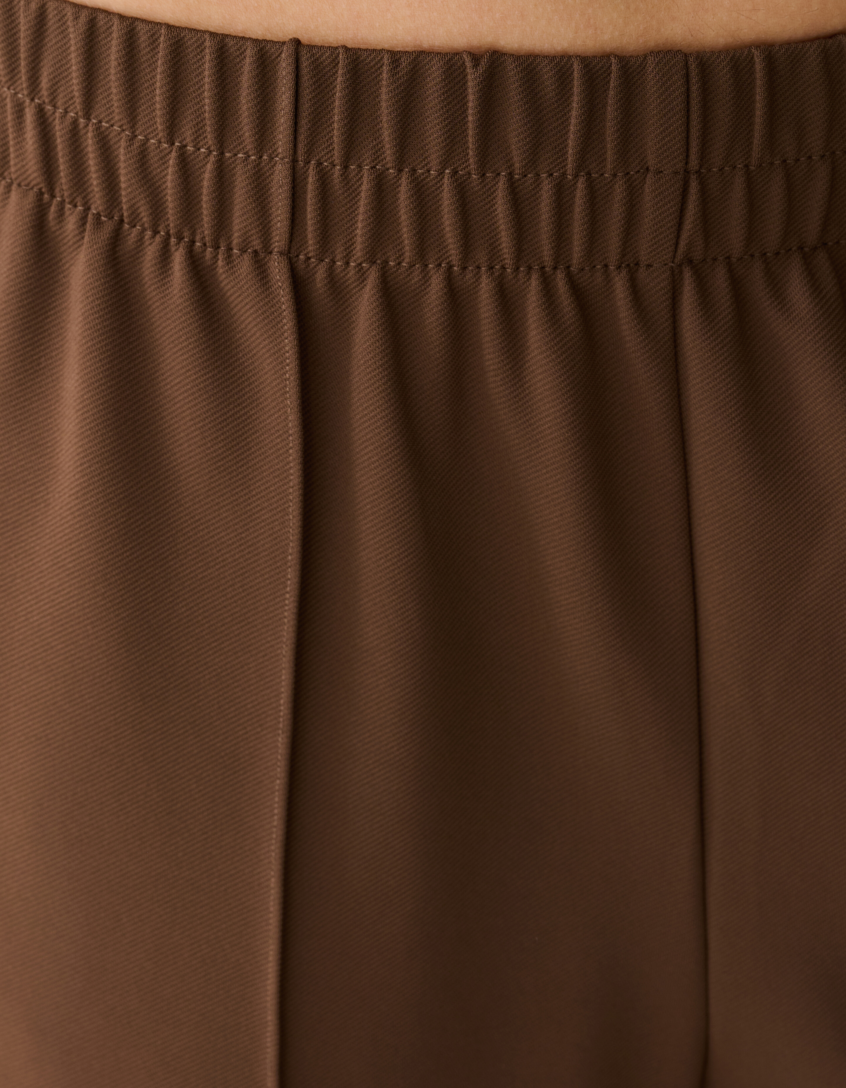 Basis Wide Leg Broek Bruin SHOEBY WOMEN