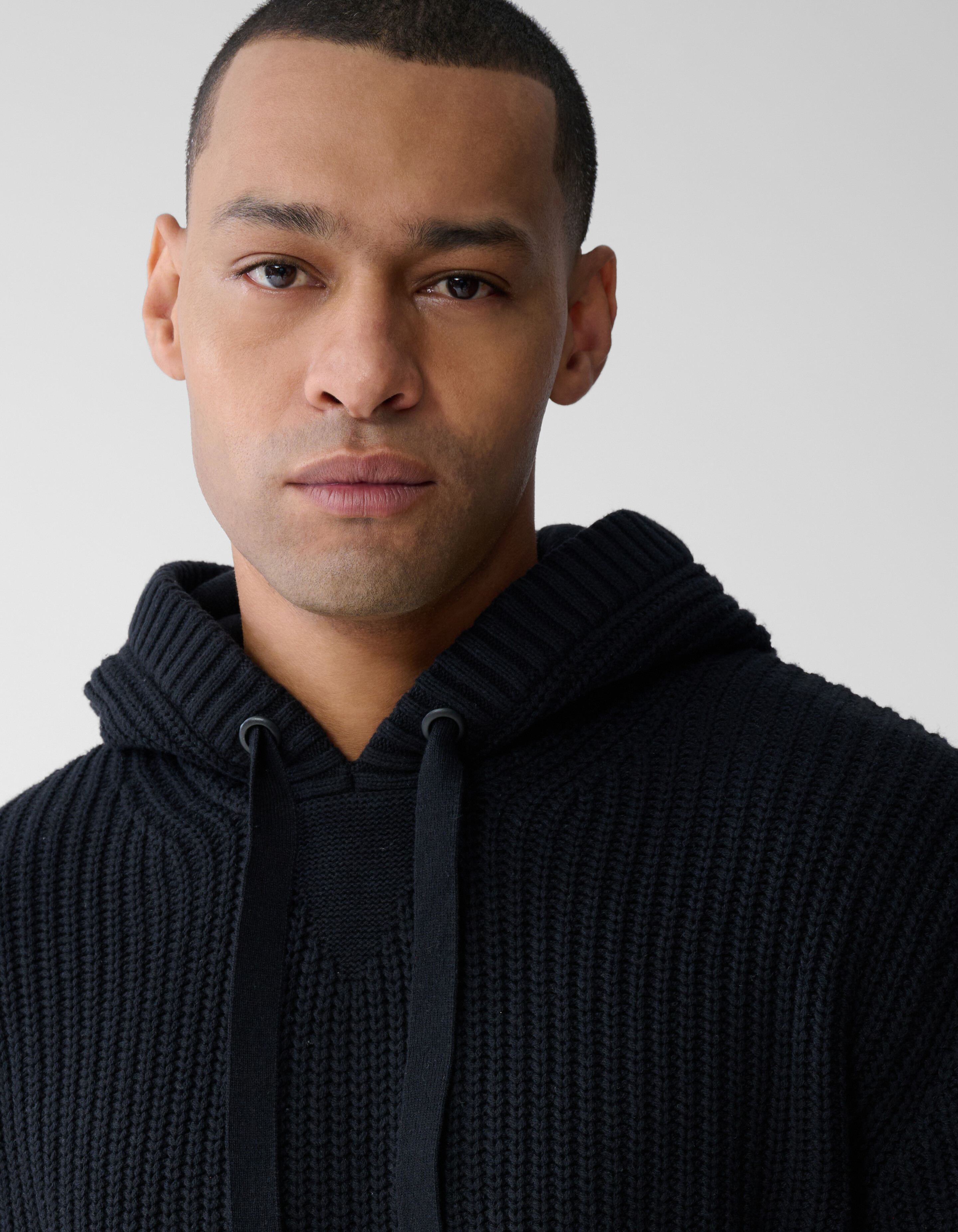 Gebreide Hoodie Zwart SHOEBY MEN
