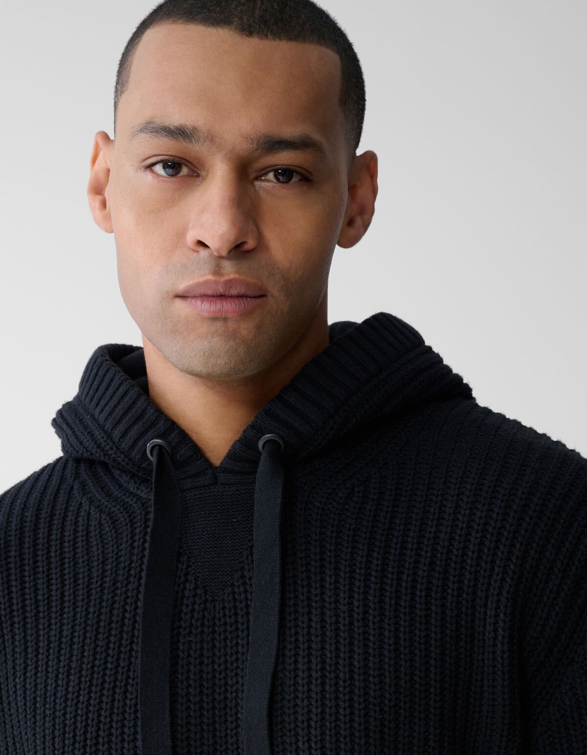 Gebreide Hoodie Zwart SHOEBY MEN