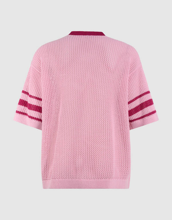 Oversized Baseball T-shirt Roze SHOEBY WOMEN