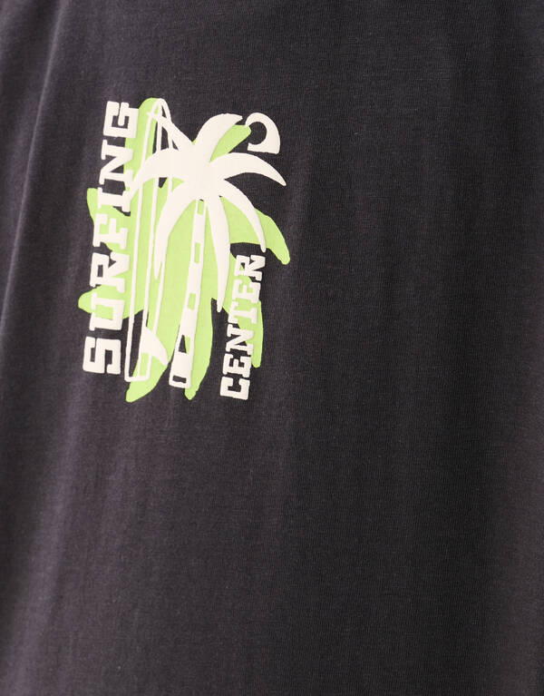 Surfing Artwork T-shirt Donkergrijs SHOEBY BOYS