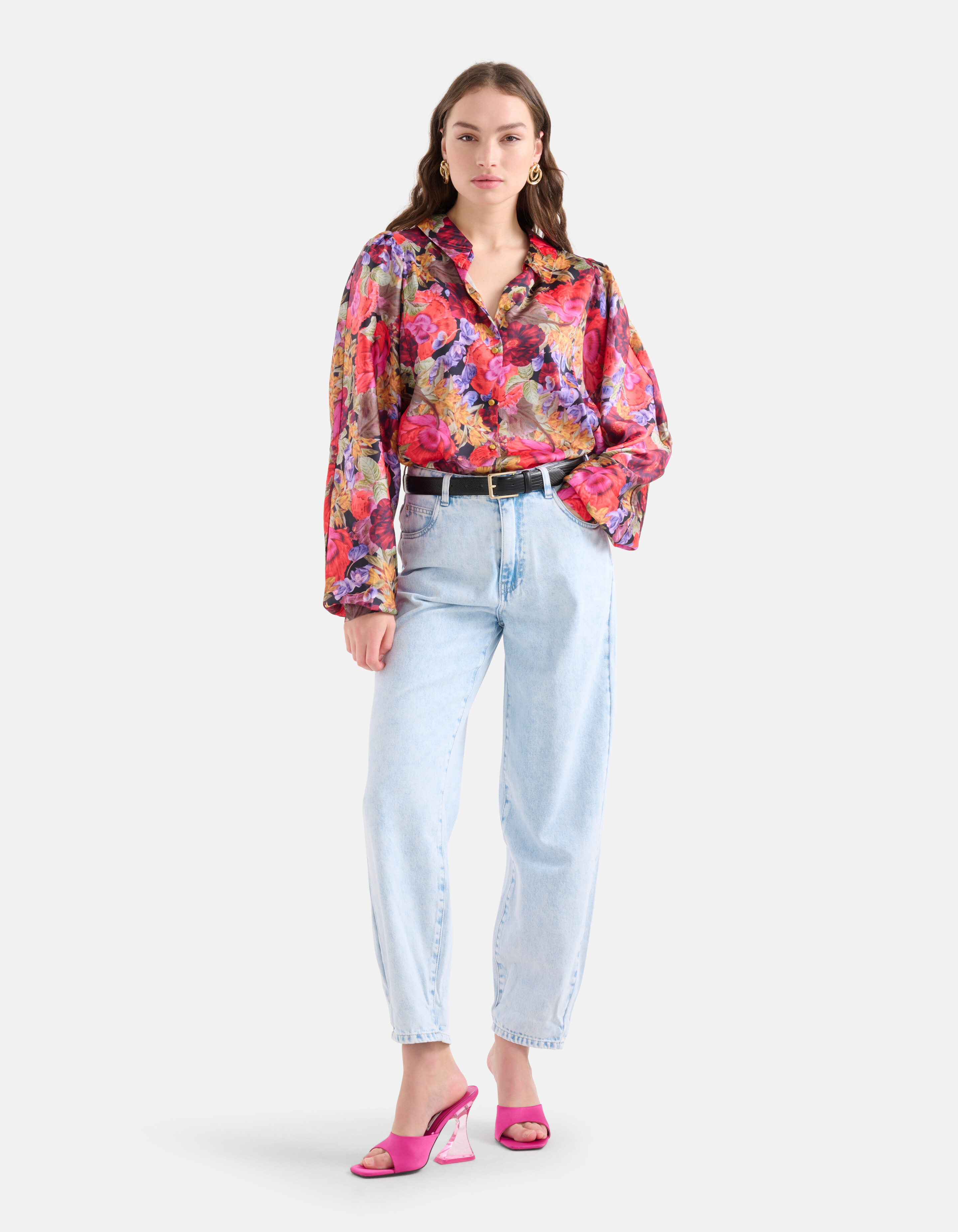 Vintage Bloemenprint Blouse SHOEBY WOMEN