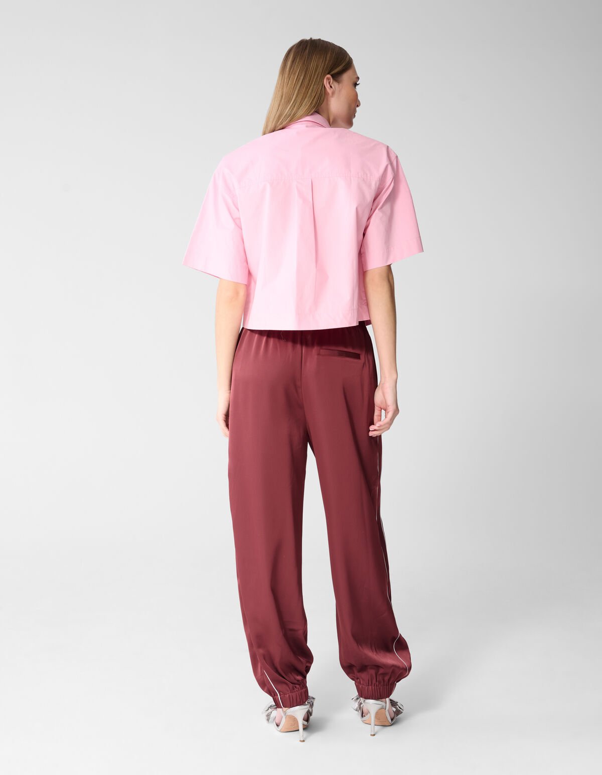 Oversized Stropdas Blouse Roze SHOEBY WOMEN