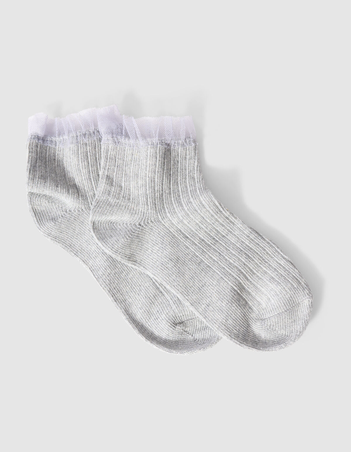 Ruffle Sokken Grijs SHOEBY ACCESSOIRES
