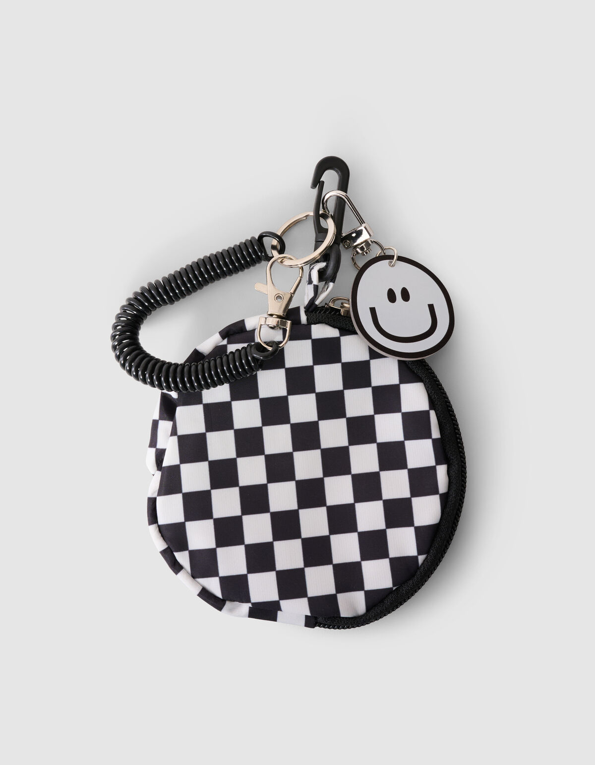 Smile Square Sleutelhanger Zwart SHOEBY ACCESSOIRES