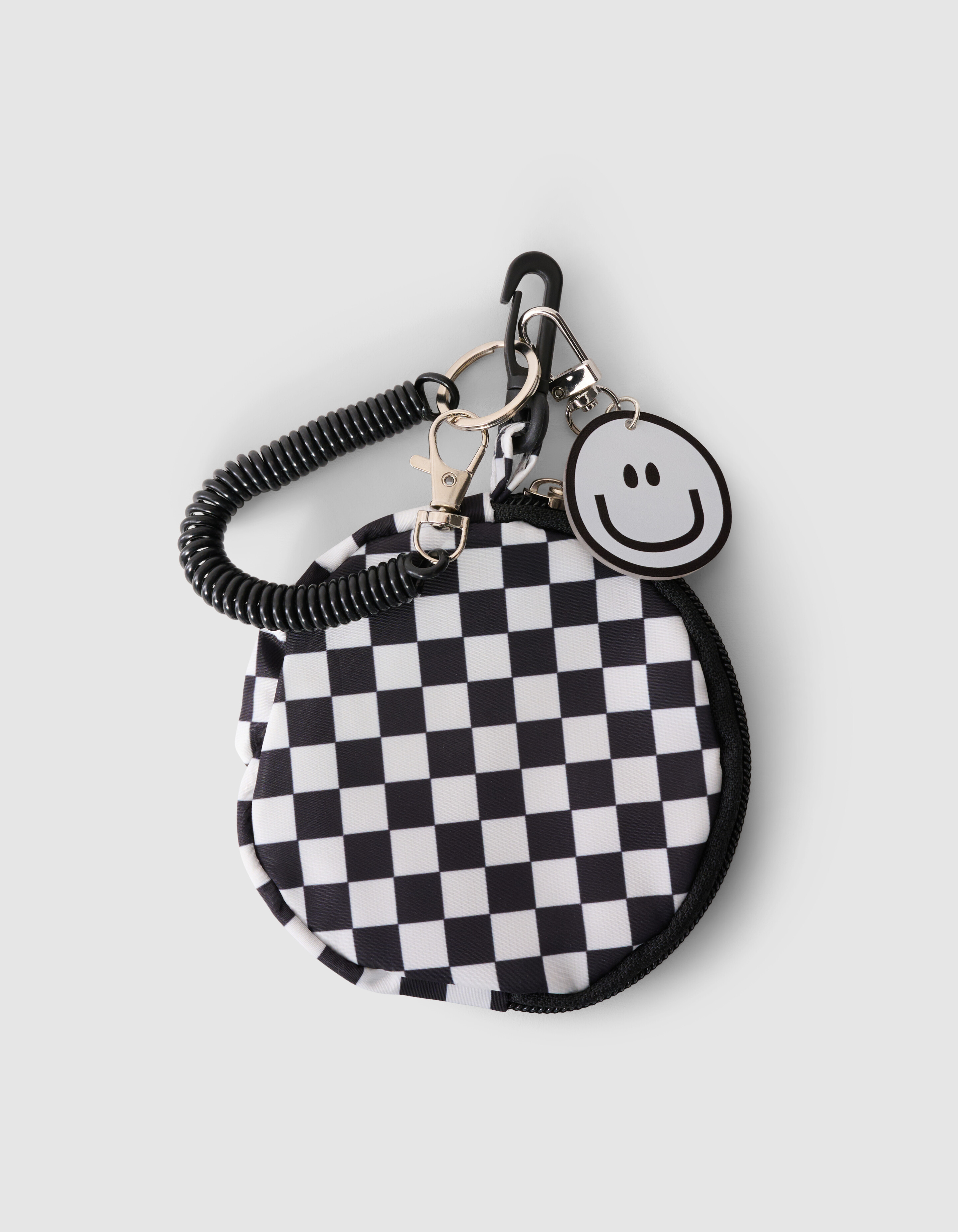 Smile Square Sleutelhanger Zwart SHOEBY ACCESSOIRES