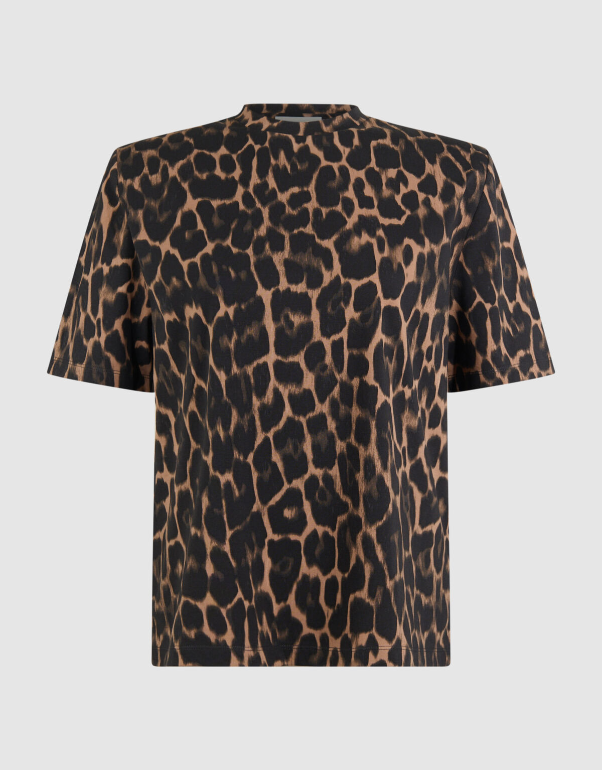 Padded Leopard Print T-shirt Bruin SHOEBY WOMEN