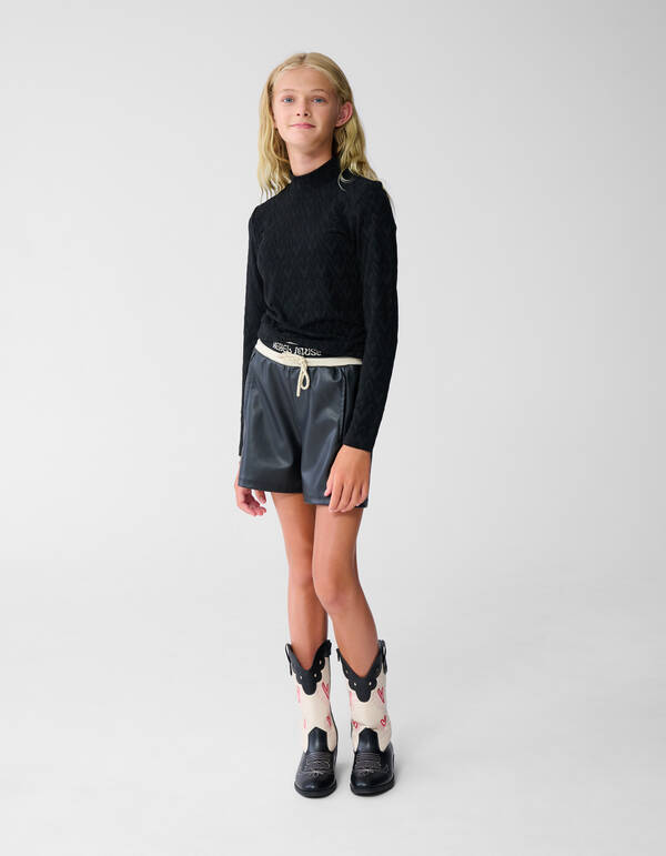 All-Over Heart Top Zwart SHOEBY GIRLS