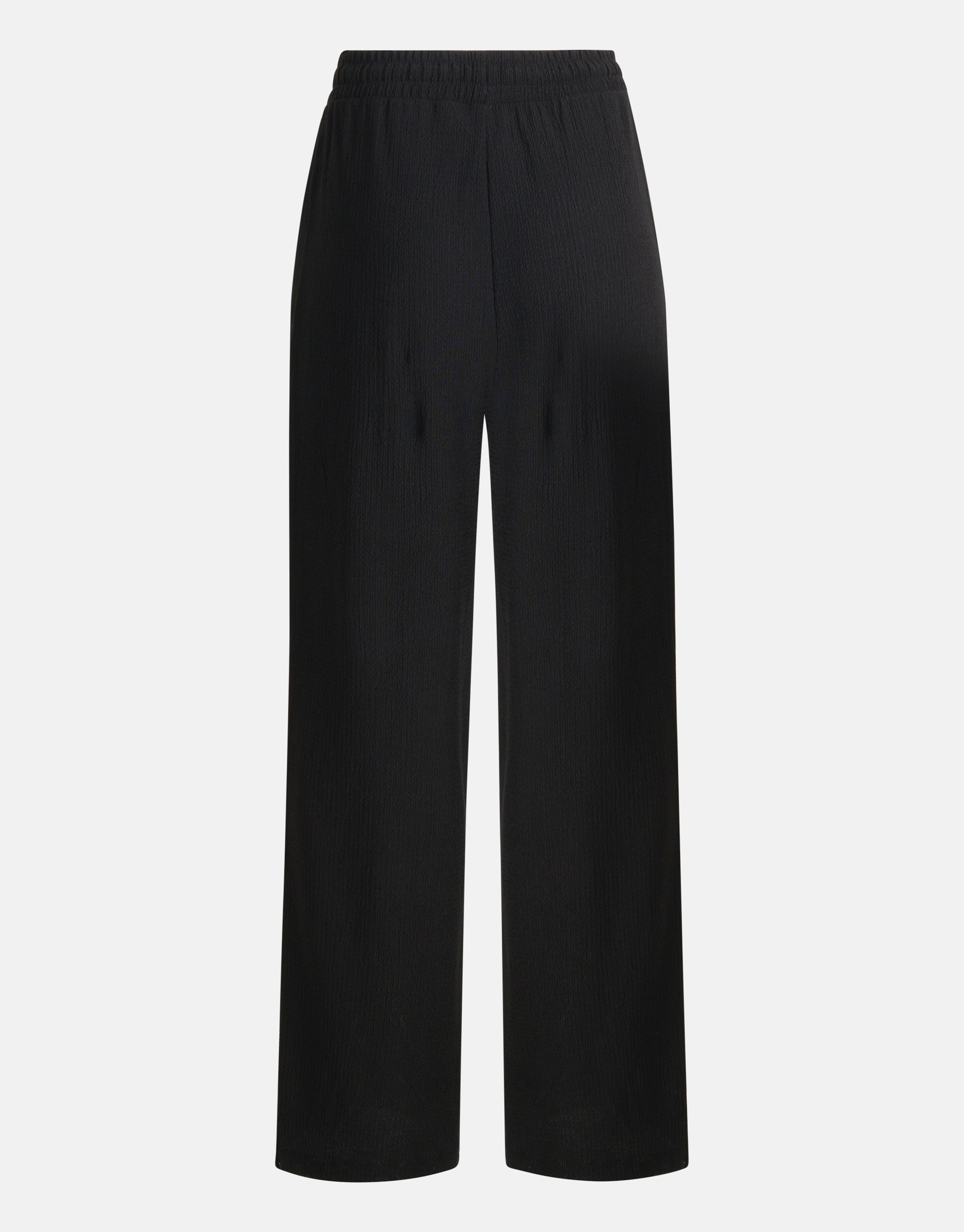 Crinkle Wide Leg Broek Zwart SHOEBY WOMEN