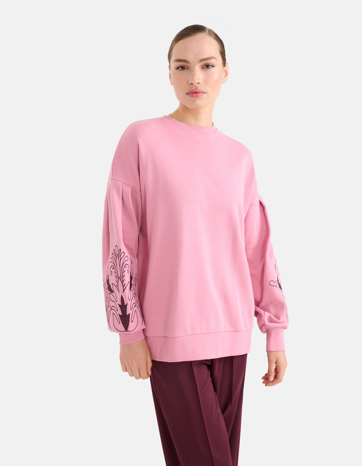 Embroidery Sweater Roze SHOEBY WOMEN