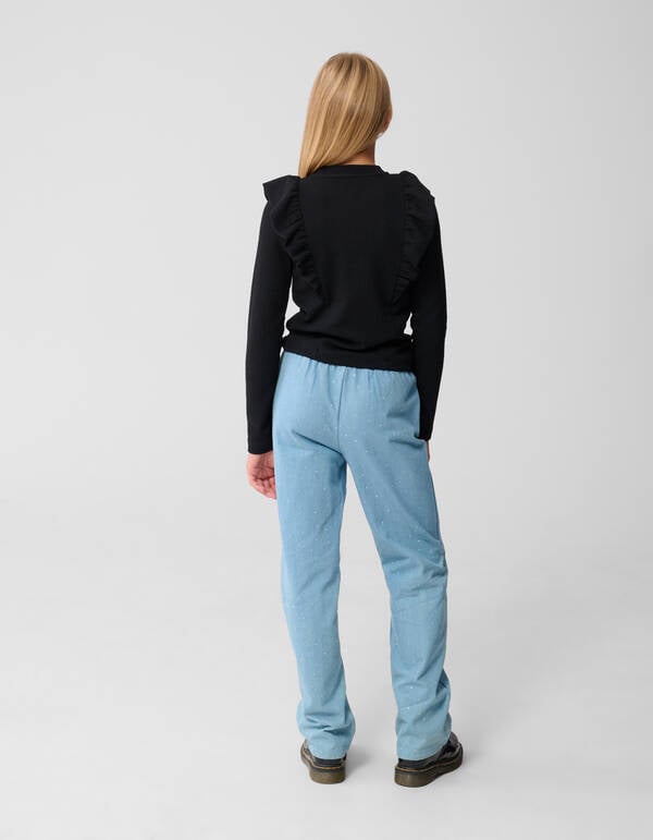 Structuur Ruffle Top Zwart SHOEBY GIRLS