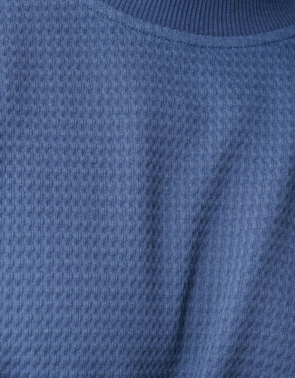 Structuur Longsleeve T-shirt Blauw SHOEBY MEN