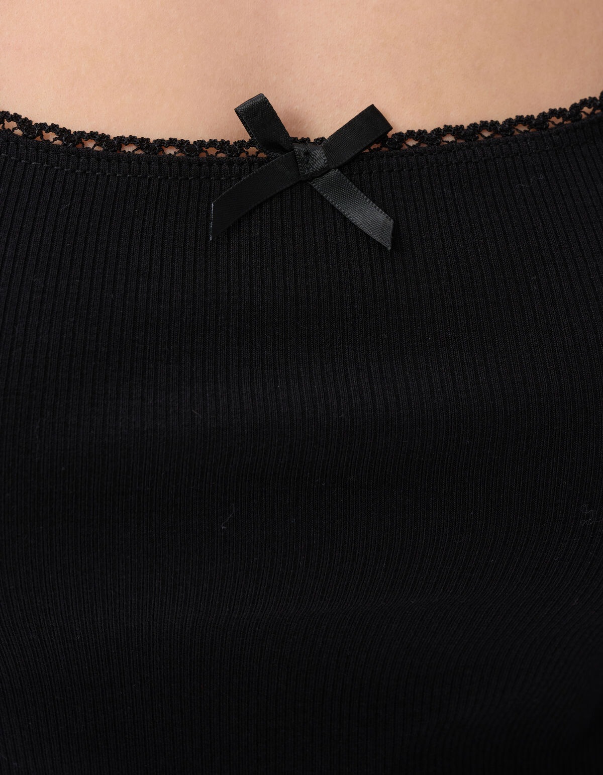 Basic Strik Top Zwart SHOEBY WOMEN