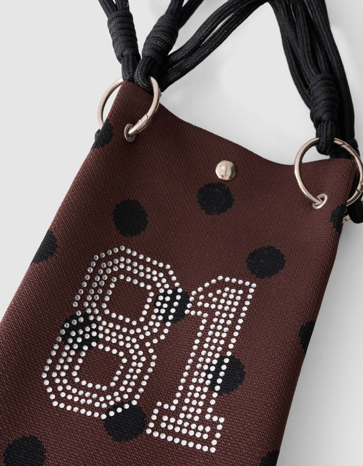 Gebreide Tas Met Cijfer En Stippen Bruin SHOEBY ACCESSOIRES