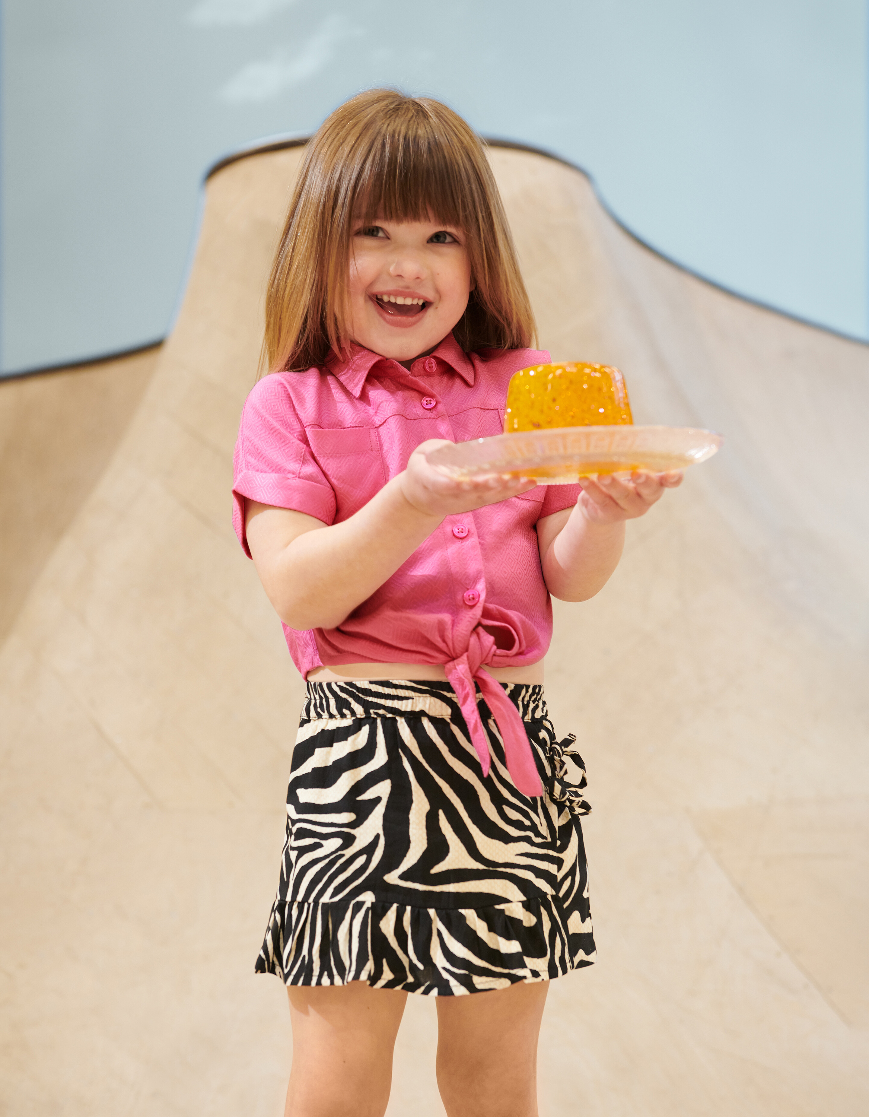 Zebra Skort Zwart/Gebroken Wit SHOEBY GIRLS