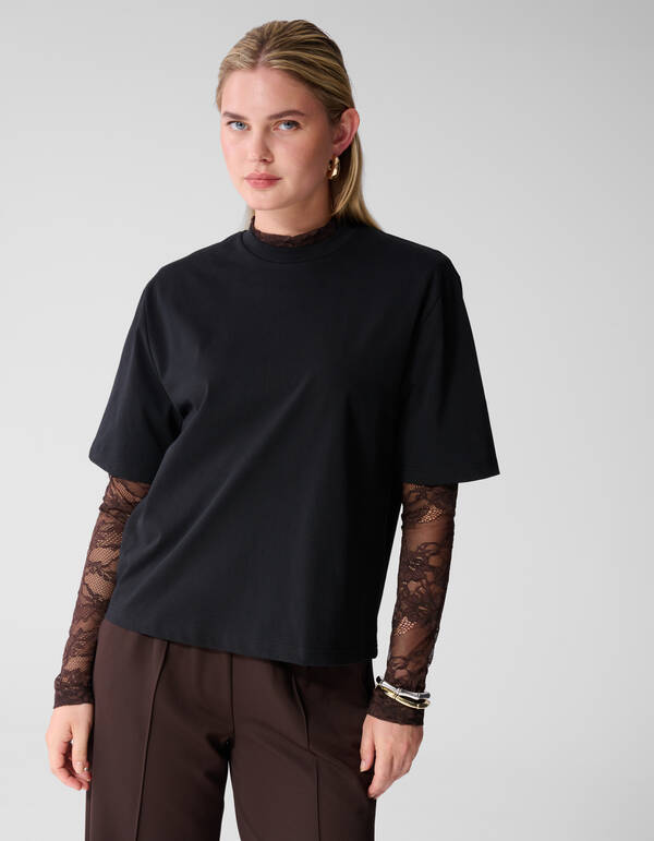 Padded T-shirt Zwart SHOEBY WOMEN