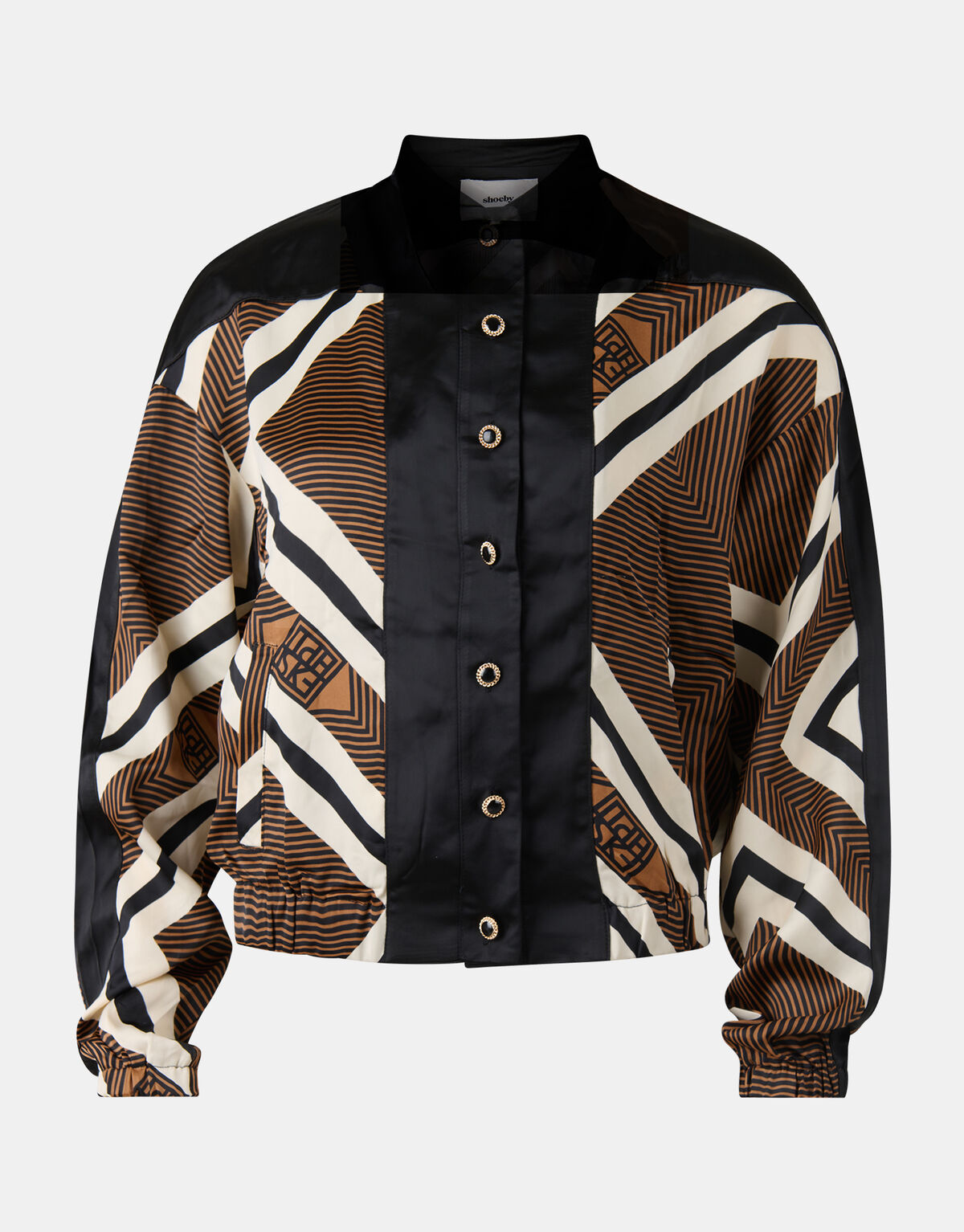 Grafische Print Bomber Bruin SHOEBY WOMEN