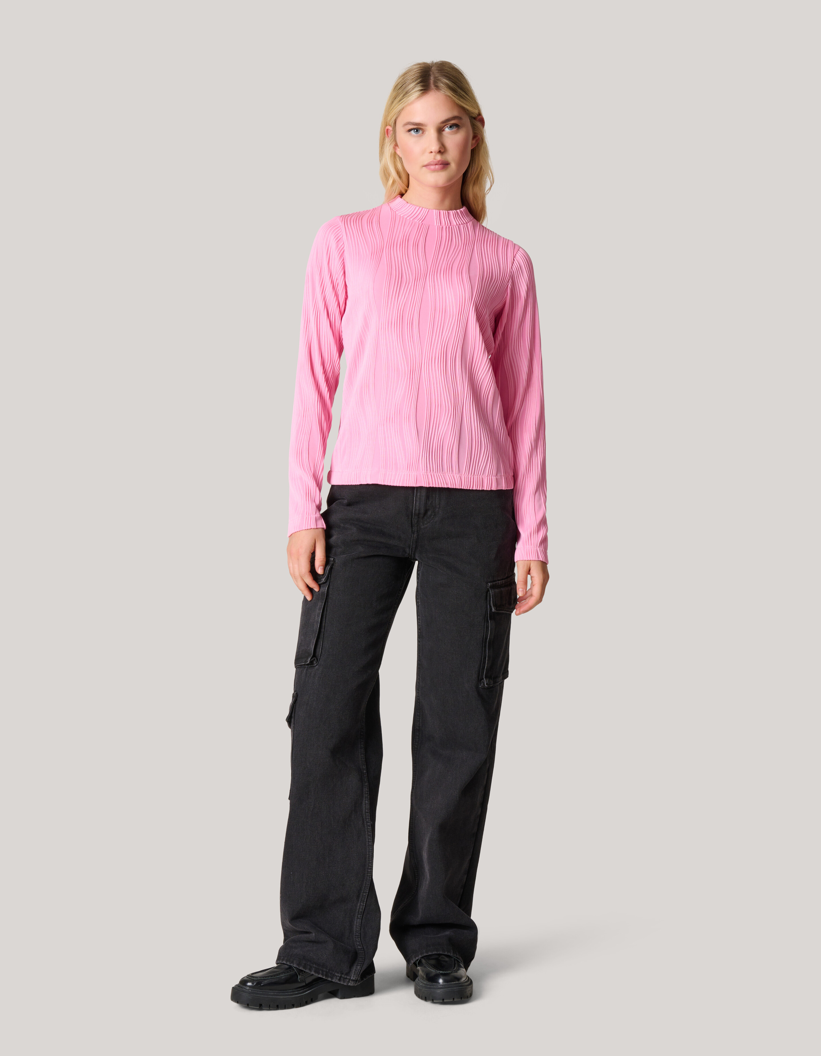 Swirl Crinkle Top Roze SHOEBY WOMEN