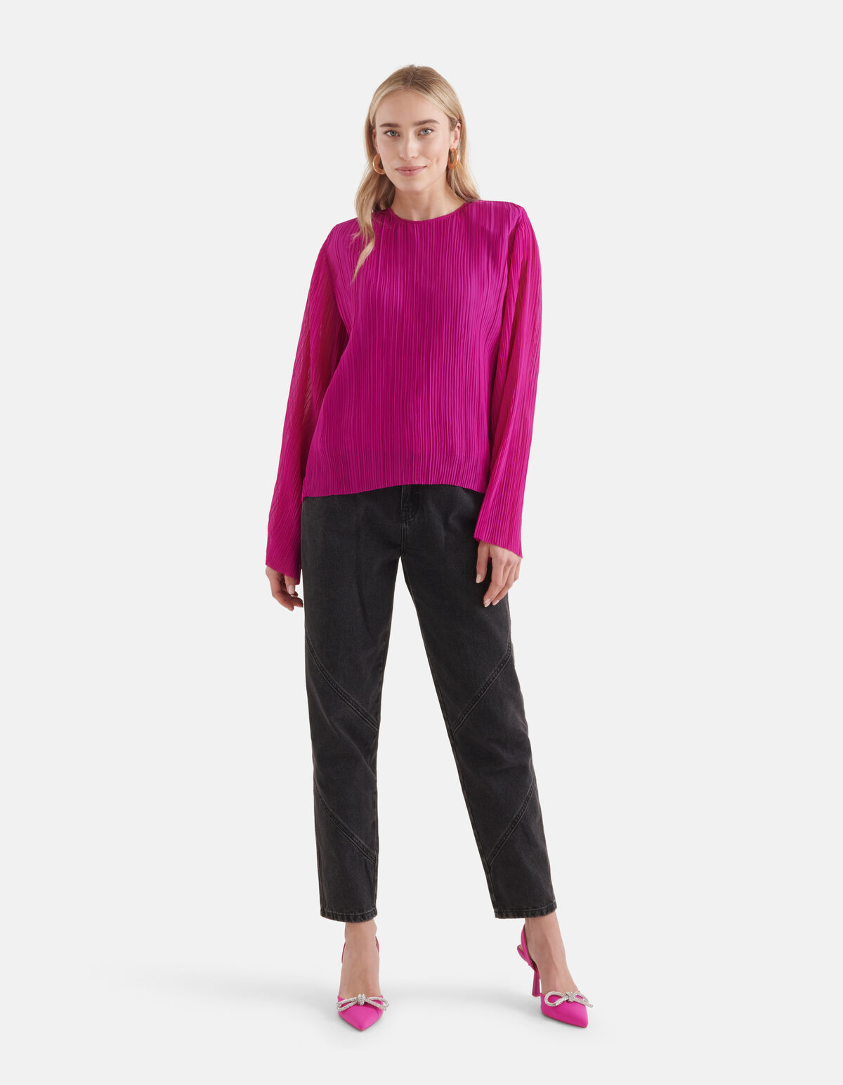 Plisse Top Roze SHOEBY WOMEN