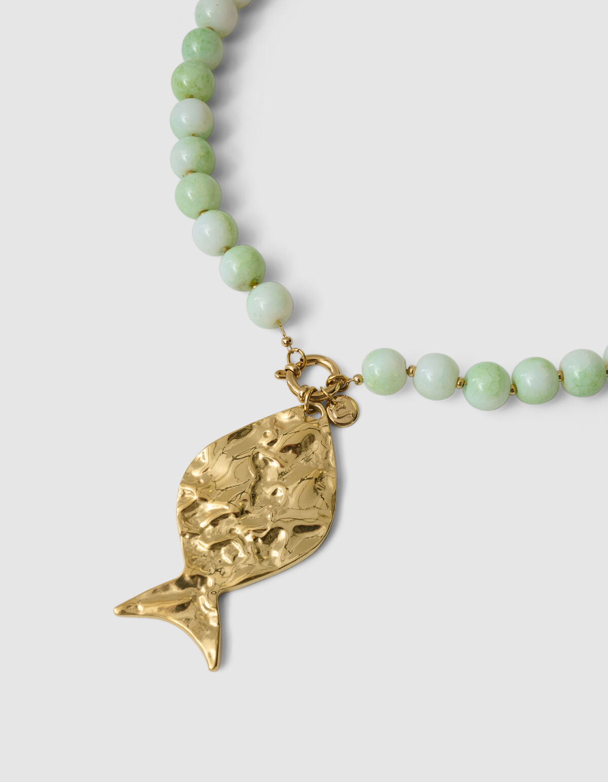 Beaded Fish Ketting Lichtgroen SHOEBY ACCESSOIRES