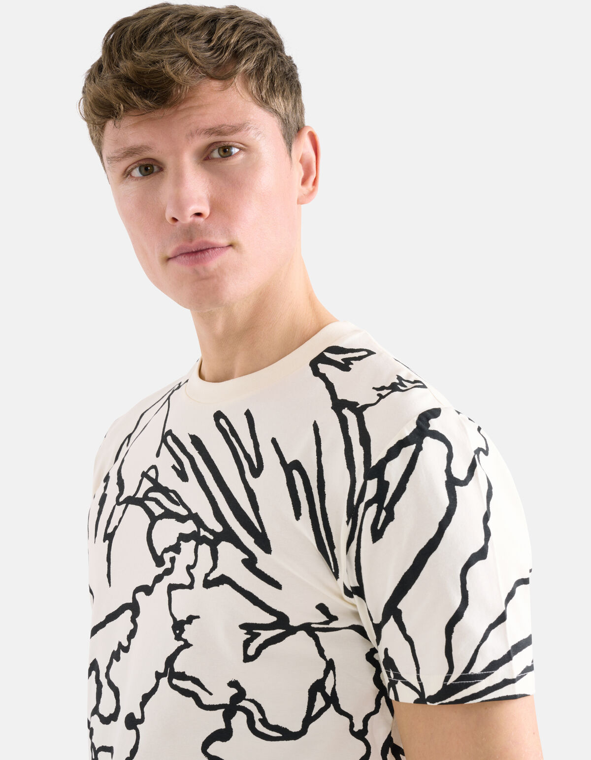 Line T-shirt Gebroken Wit SHOEBY MEN