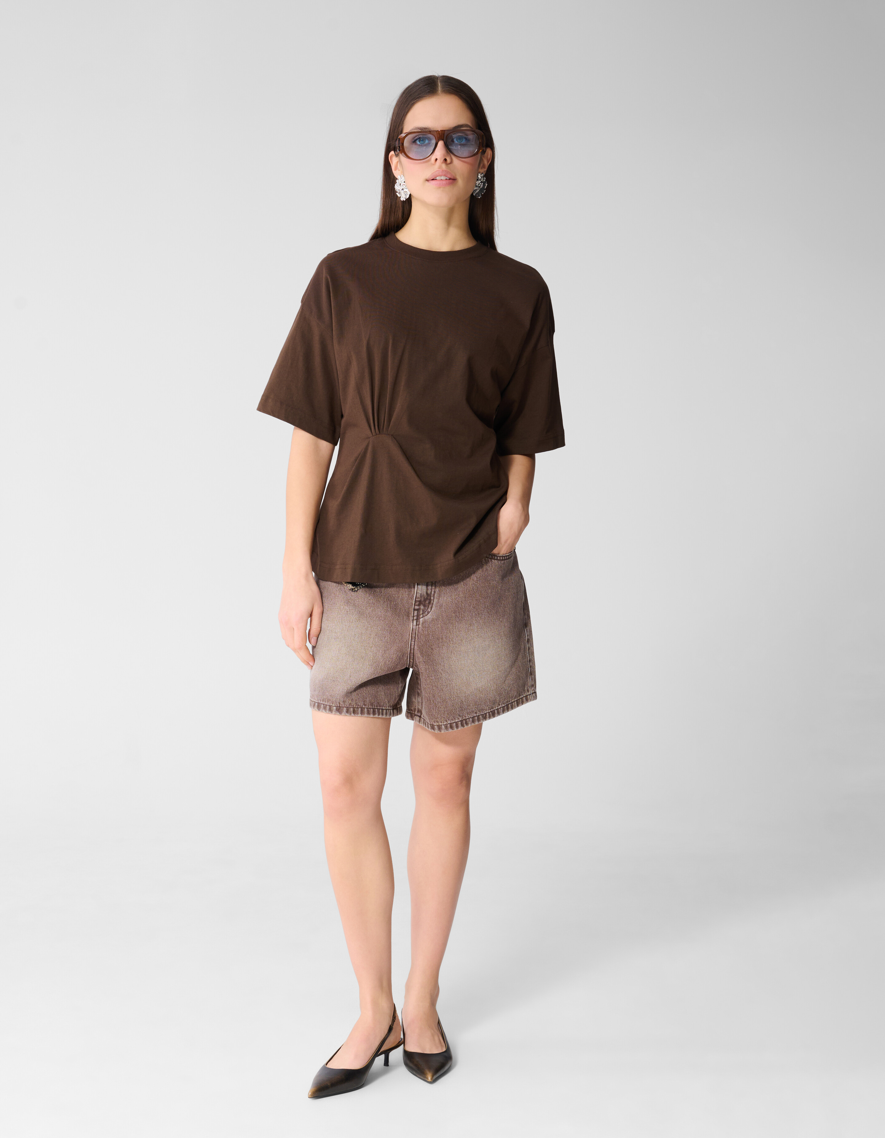 Knot T-shirt Bruin SHOEBY WOMEN