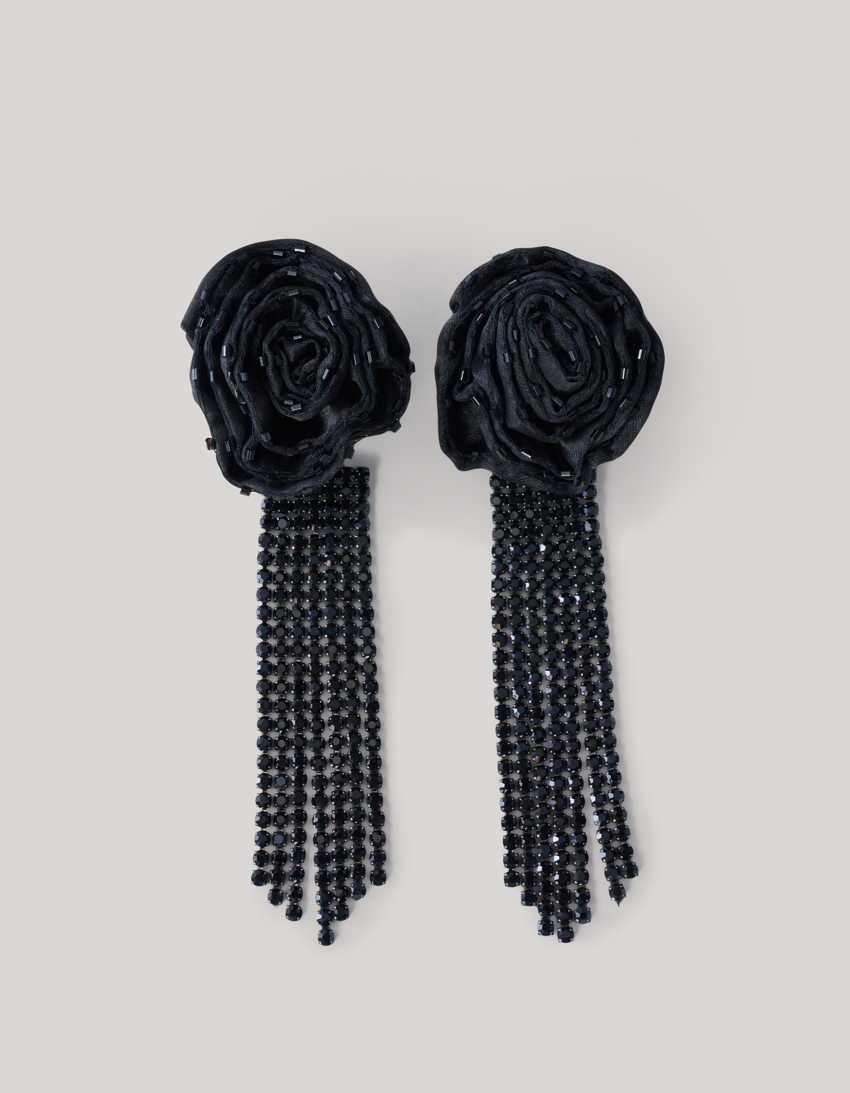 Bloem Oorbellen Zwart SHOEBY ACCESSOIRES